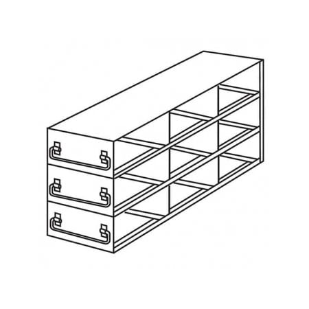 Cole Parmer Slide-Out Freezer Rack, 3", 3x3 Array 247480